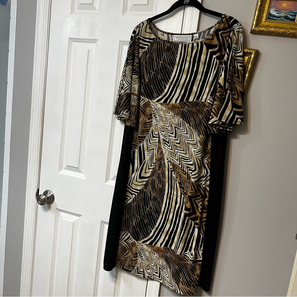 Simonton Says fun animal print dress, 1X